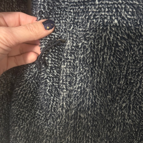 The North Face Womens Full Zip Shady Blue Marled Sherpa Fleece Jacket Size LG - Picture 4 of 15